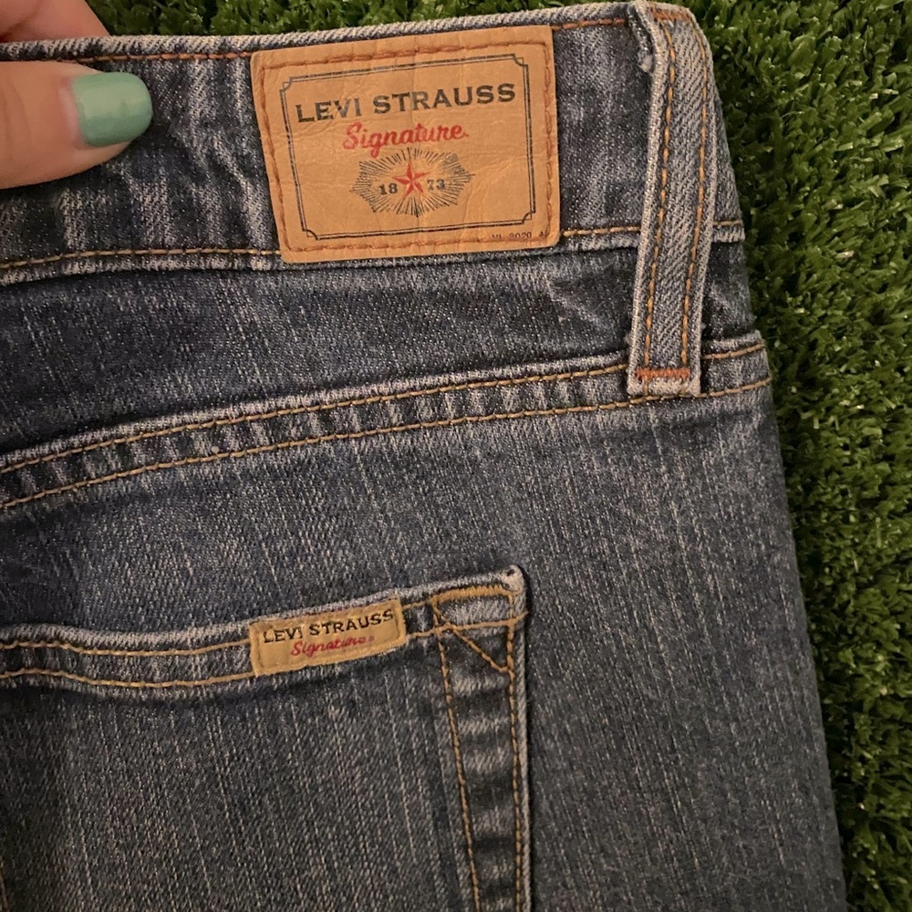 Levi Strauss Signature Low Rise Blue Denim Bootcut Jeans